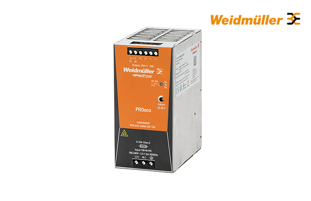 Weidmuller/魏德米勒  單相PROeco開關(guān)電源 訂貨號 ： 1469490000  型號 ： PRO ECO 240W 24V 10A